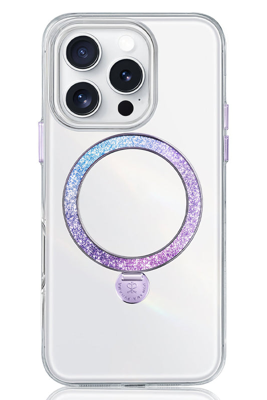 Pynana Dancing Streamer Magsafe Uyumlu iPhone 16 Pro Max Standlı Kılıf Mor