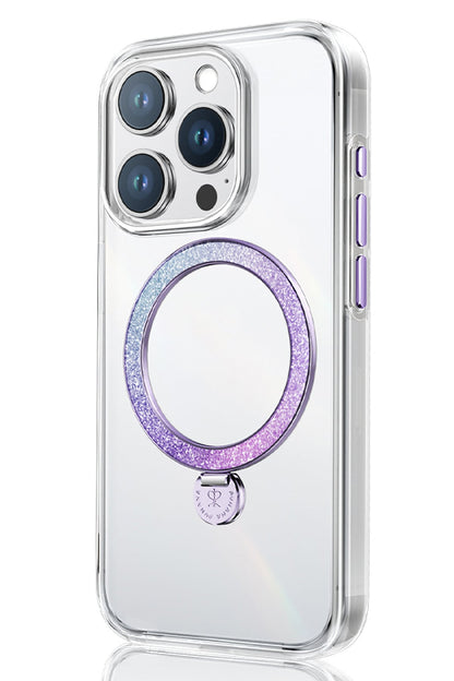 Pynana Dancing Streamer Magsafe Uyumlu iPhone 16 Pro Standlı Kılıf Mor