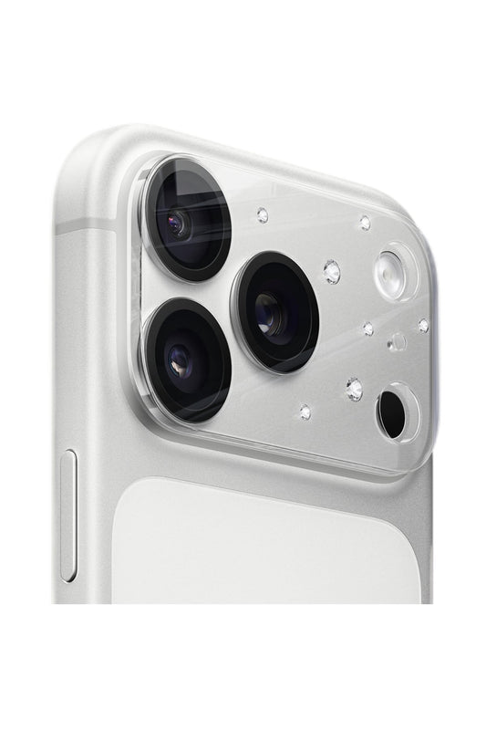 Pynana iPhone 17 Pro / Max Diamond Sky Serisi Taşlı Kamera Ada Lens Koruyucu Şeffaf