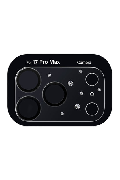 Pynana iPhone 17 Pro / Max Diamond Sky Serisi Taşlı Kamera Ada Lens Koruyucu Şeffaf