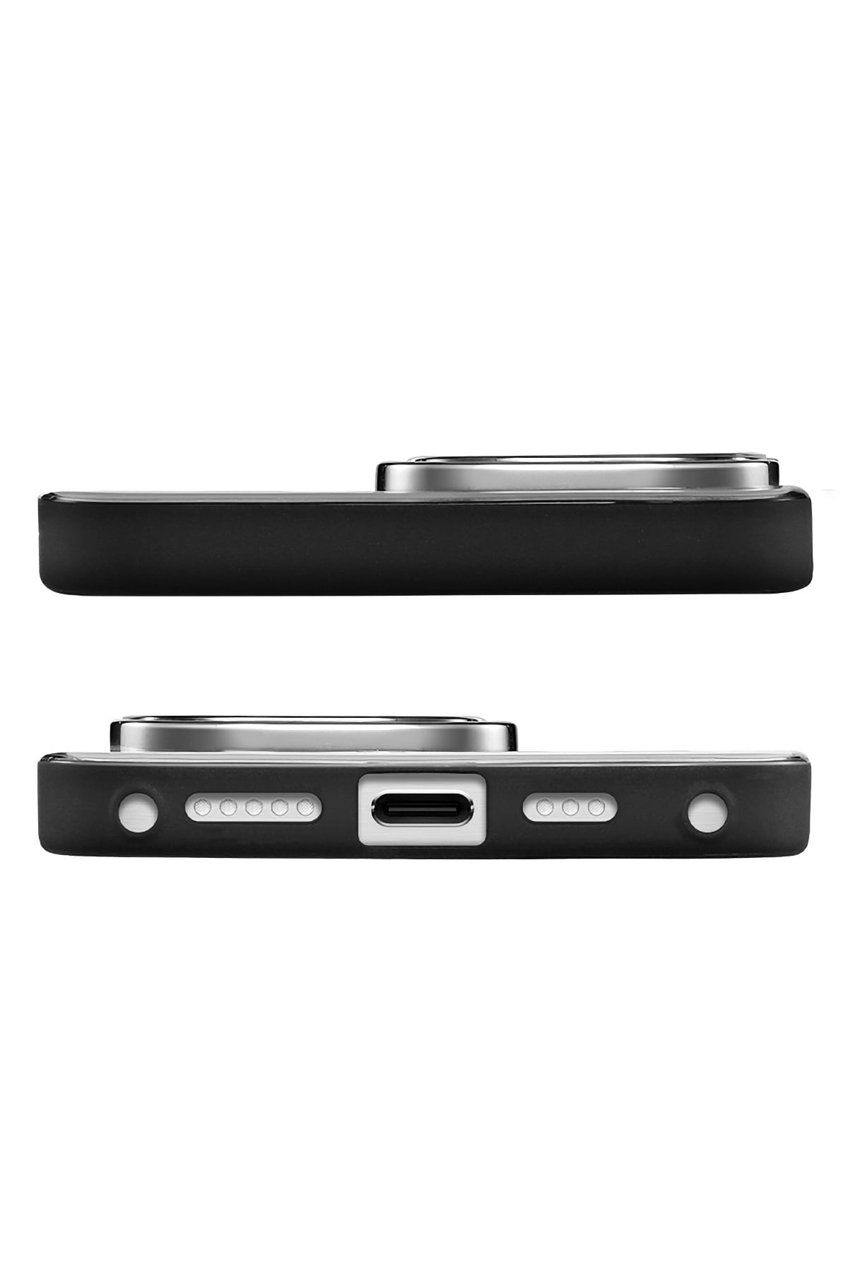 Pynana Metal Diamond iPhone 15 Pro Max Kılıf Beyaz