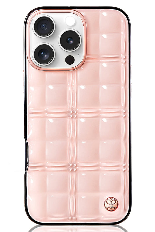 Pynana Metal Grid iPhone 16 Pro Max Kılıf Askı Aparatlı Pembe