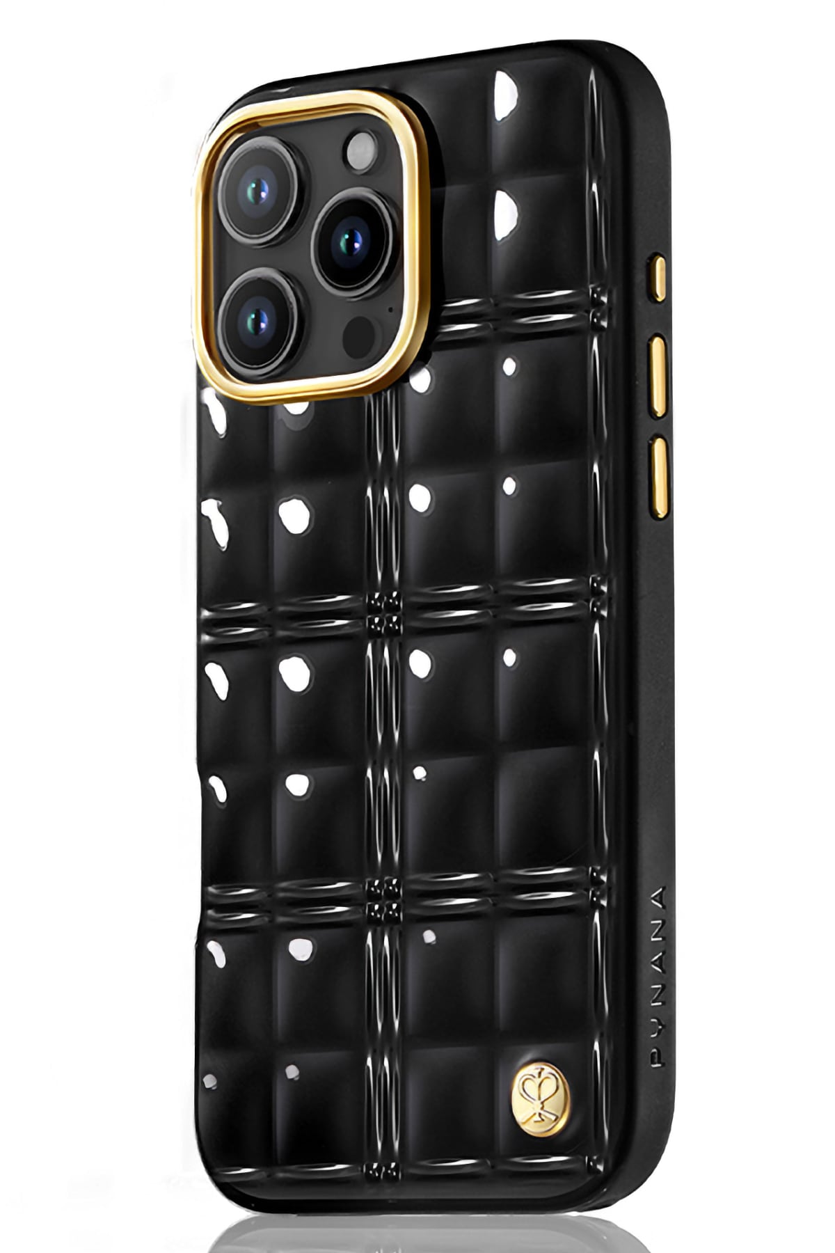 Pynana Metal Grid iPhone 16 Pro Max Kılıf Askı Aparatlı Siyah