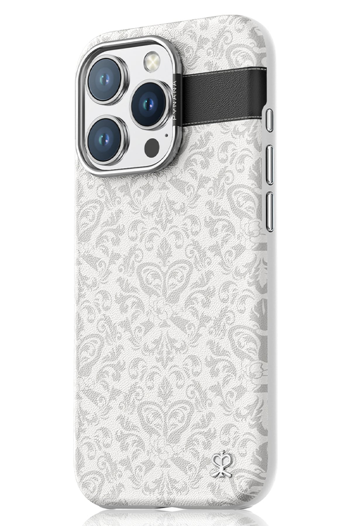 Pynana Print Serisi iPhone 15 Pro Magsafe Uyumlu Kılıf Beyaz