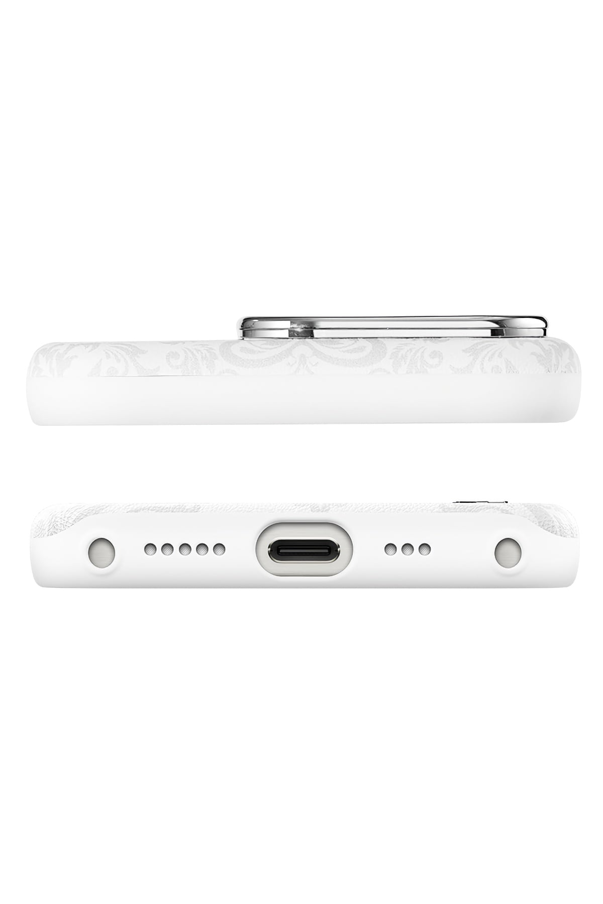 Pynana Print Serisi iPhone 15 Pro Magsafe Uyumlu Kılıf Beyaz
