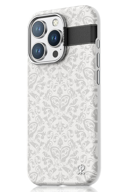 Pynana Print Serisi iPhone 15 Pro Max Magsafe Uyumlu Kılıf Beyaz