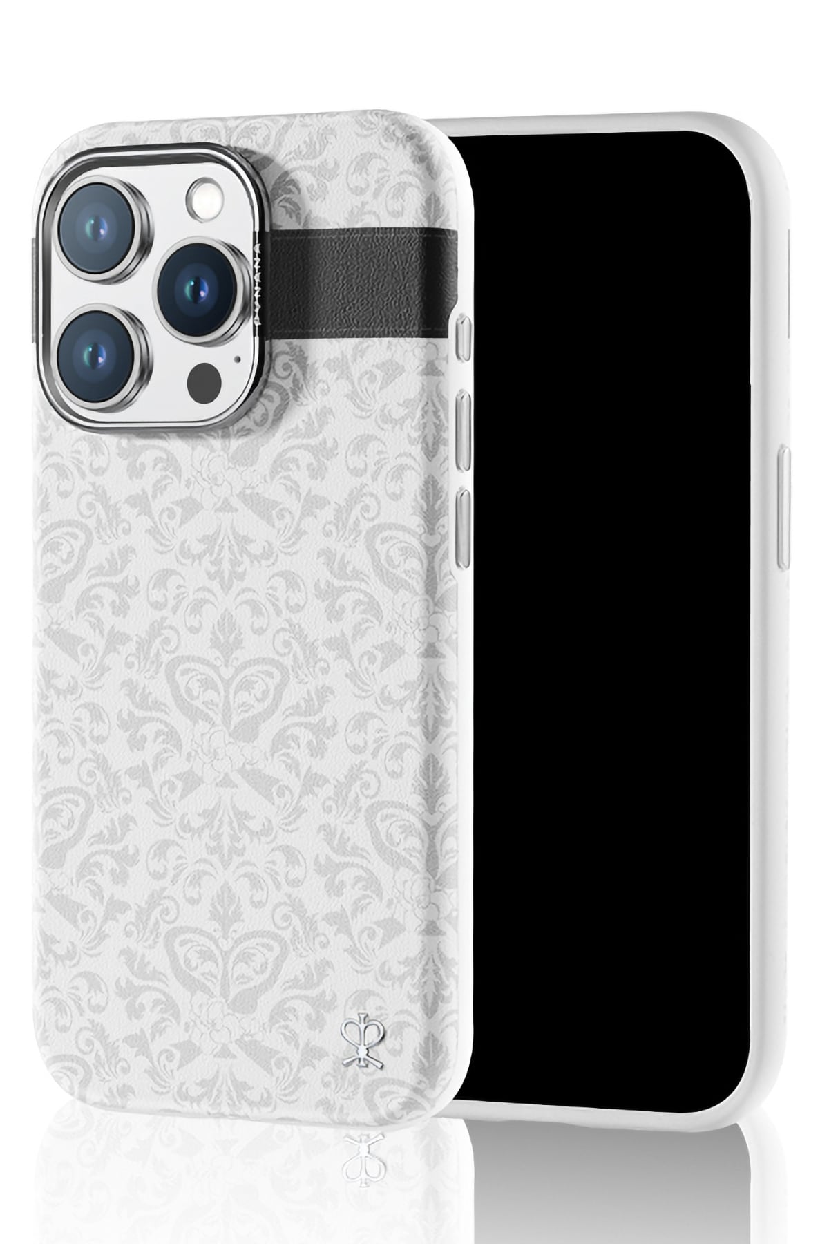 Pynana Print Serisi iPhone 16 Pro Magsafe Uyumlu Kılıf Beyaz