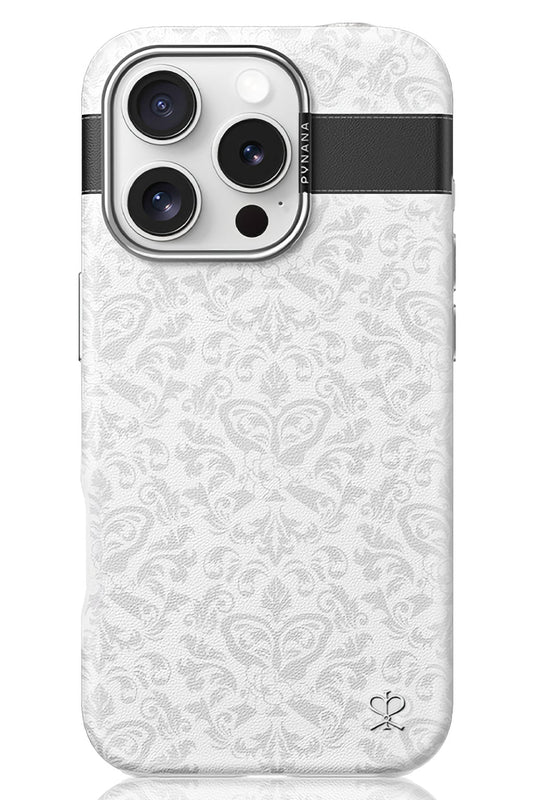 Pynana Print Serisi iPhone 16 Pro Max Magsafe Uyumlu Kılıf Beyaz