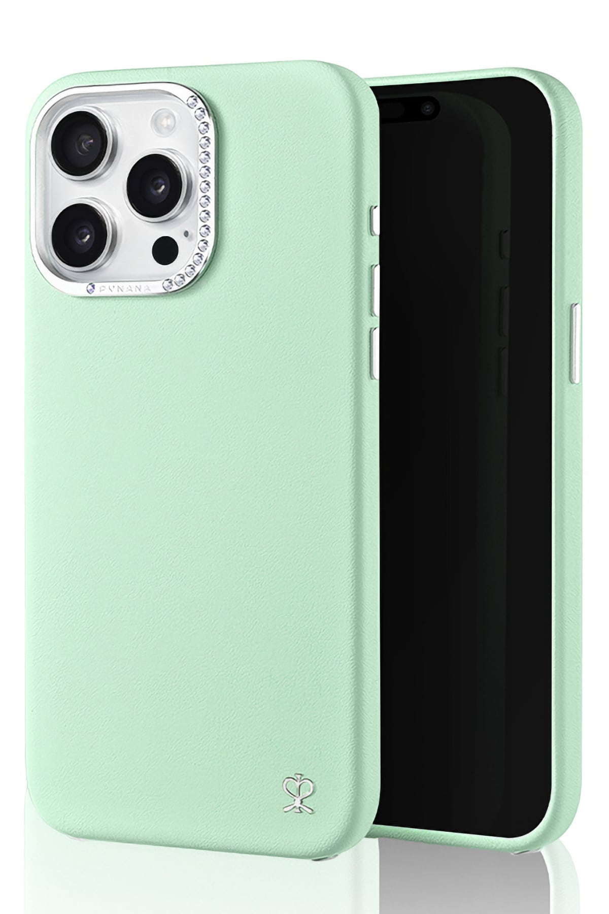 Pynana Starry iPhone 14 Pro Deri Kılıf Yeşil