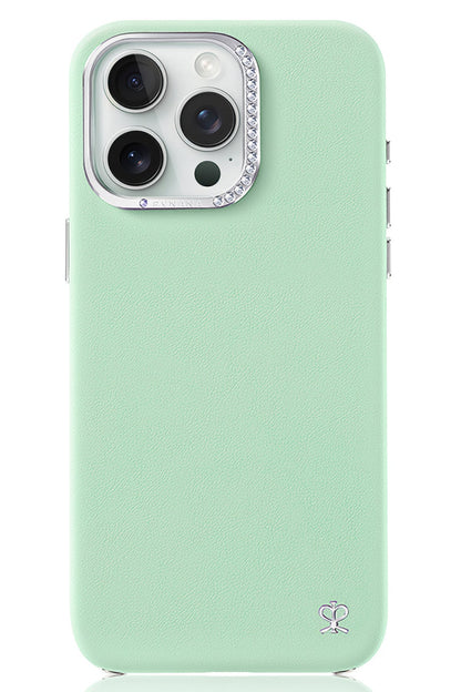 Pynana Starry iPhone 14 Pro Max Deri Kılıf Yeşil