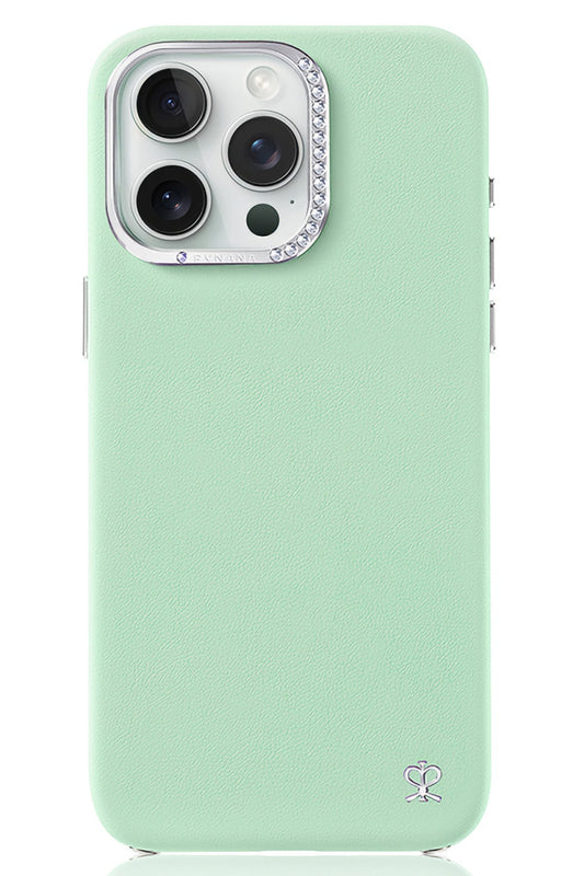 Pynana Starry iPhone 14 Pro Max Deri Kılıf Yeşil
