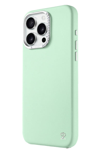 Pynana Starry iPhone 14 Pro Max Deri Kılıf Yeşil