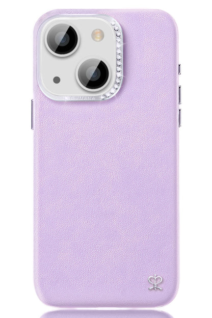 Pynana Starry iPhone 15 Deri Kılıf Lila