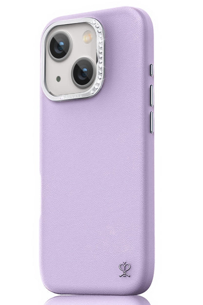 Pynana Starry iPhone 15 Deri Kılıf Lila