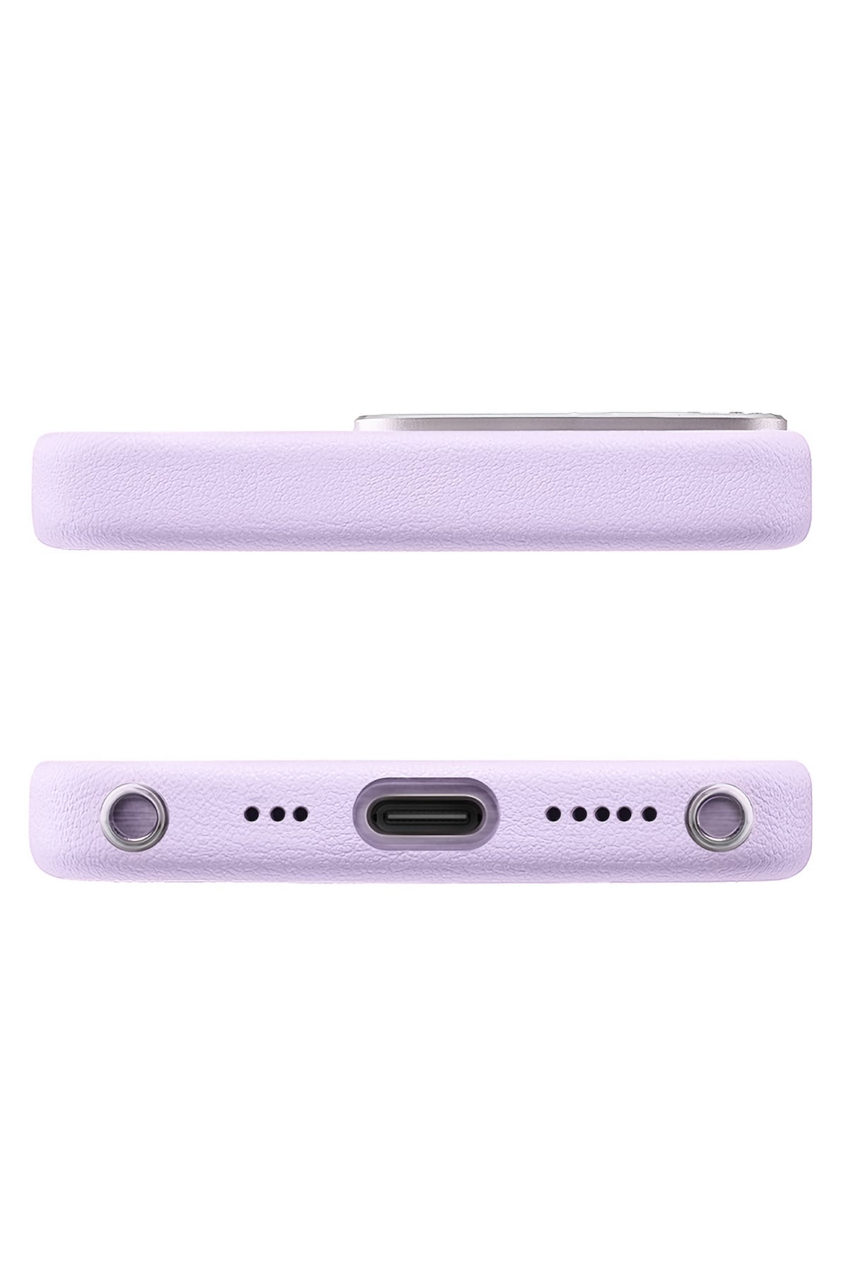 Pynana Starry iPhone 15 Deri Kılıf Lila