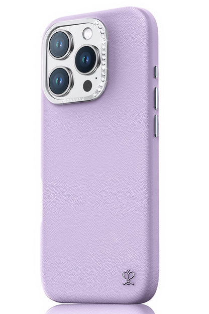 Pynana Starry iPhone 15 Pro Deri Kılıf Lila