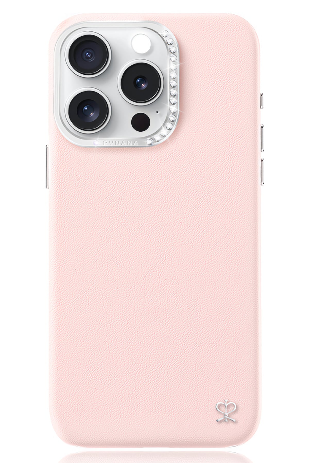 Pynana Starry iPhone 15 Pro Deri Kılıf Pembe