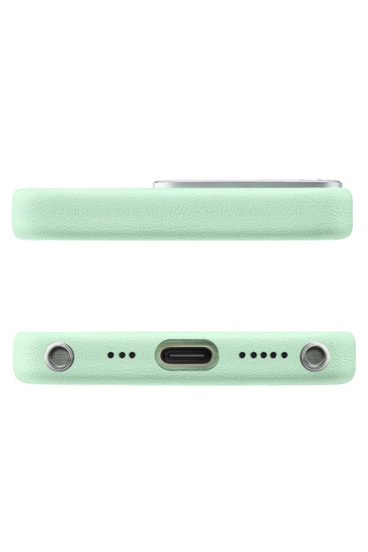 Pynana Starry iPhone 15 Pro Max Deri Kılıf Yeşil