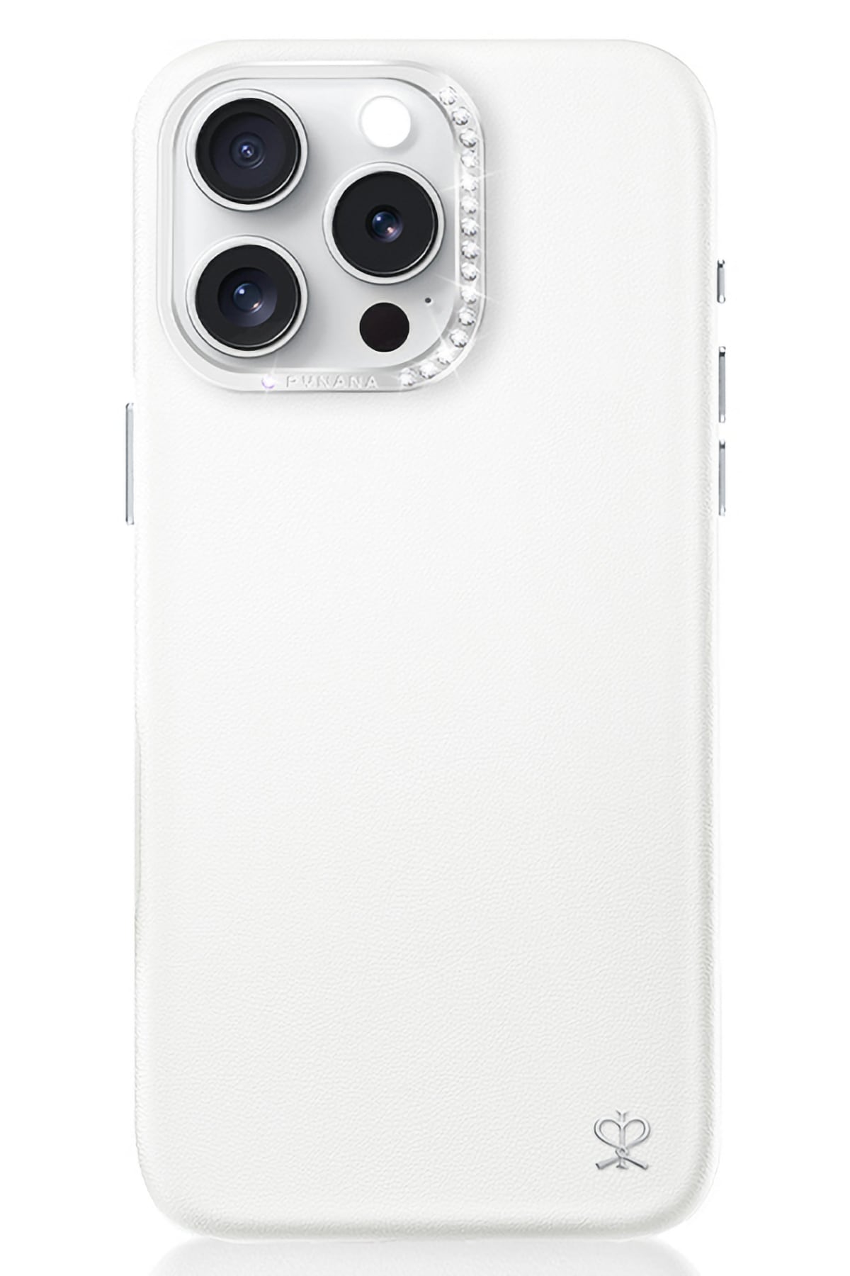Pynana Starry iPhone 16 Pro Deri Kılıf Magsafe Uyumlu Beyaz