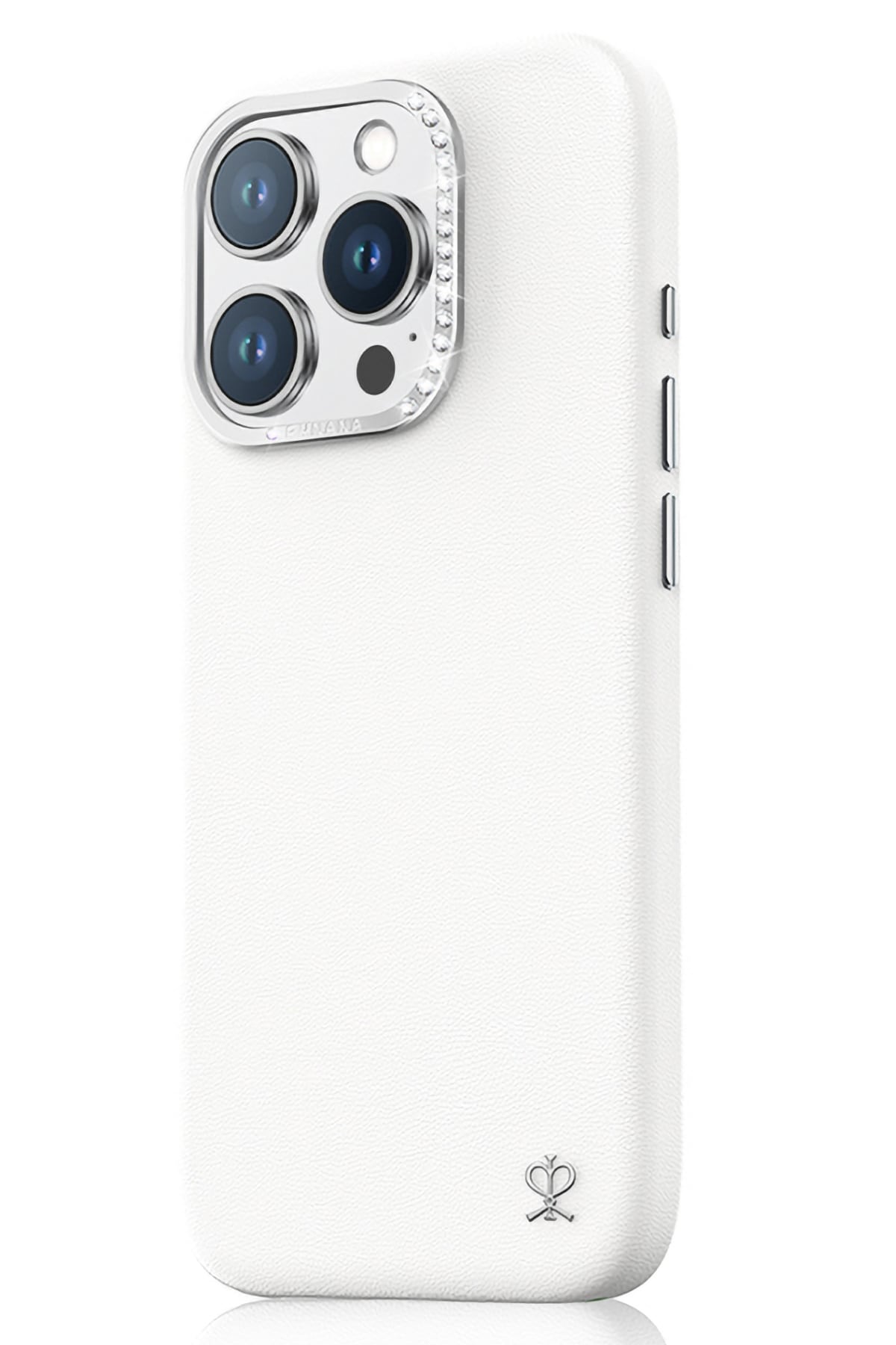 Pynana Starry iPhone 16 Pro Max Deri Kılıf Magsafe Uyumlu Beyaz