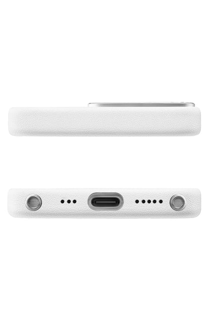 Pynana Starry iPhone 16 Pro Max Deri Kılıf Magsafe Uyumlu Beyaz