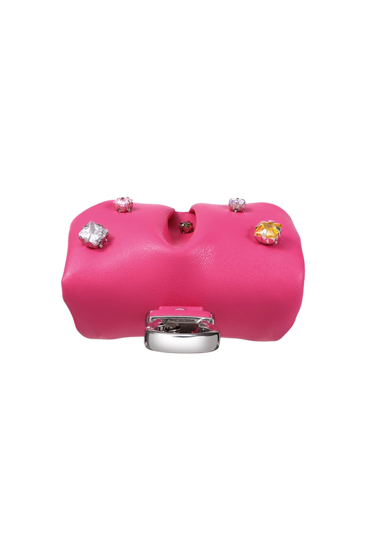 Pynana Sugar Cube Airpods 4 Kılıf PU Deri Taşlı Çanta Pembe