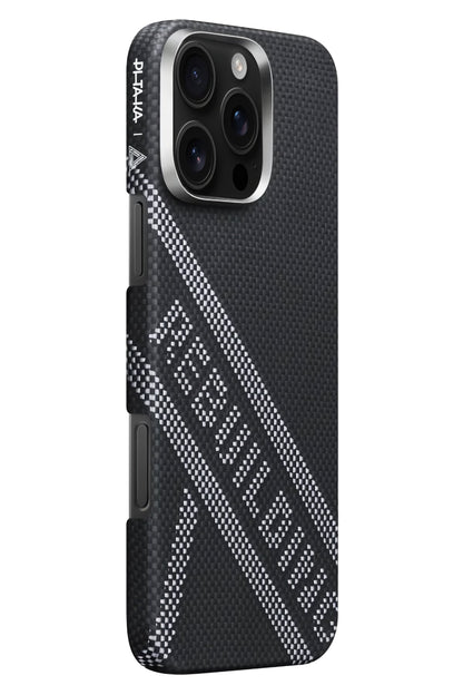 Pitaka Rebuilding iPhone 16 Pro Max MagSafe Uyumlu Aramid Fiber Kılıf Siyah