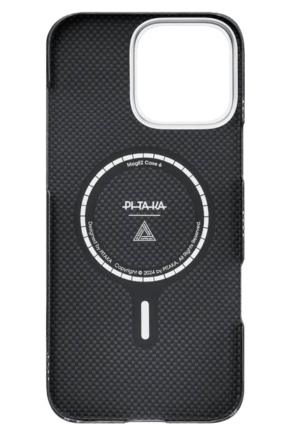 Pitaka Rebuilding iPhone 16 Pro MagSafe Uyumlu Aramid Fiber Kılıf Siyah