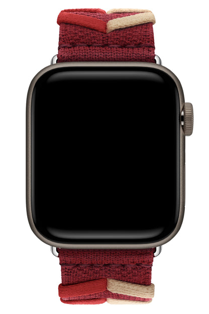 Apple Watch Uyumlu Basic Loop Örme Kordon Reddish