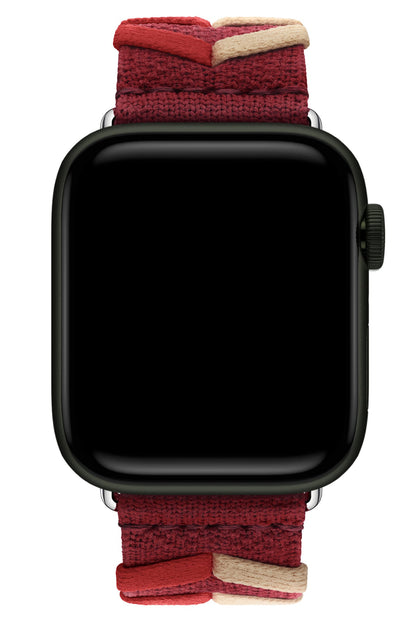 Apple Watch Uyumlu Basic Loop Örme Kordon Reddish