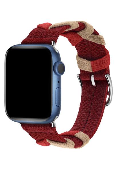 Apple Watch Uyumlu Basic Loop Örme Kordon Reddish