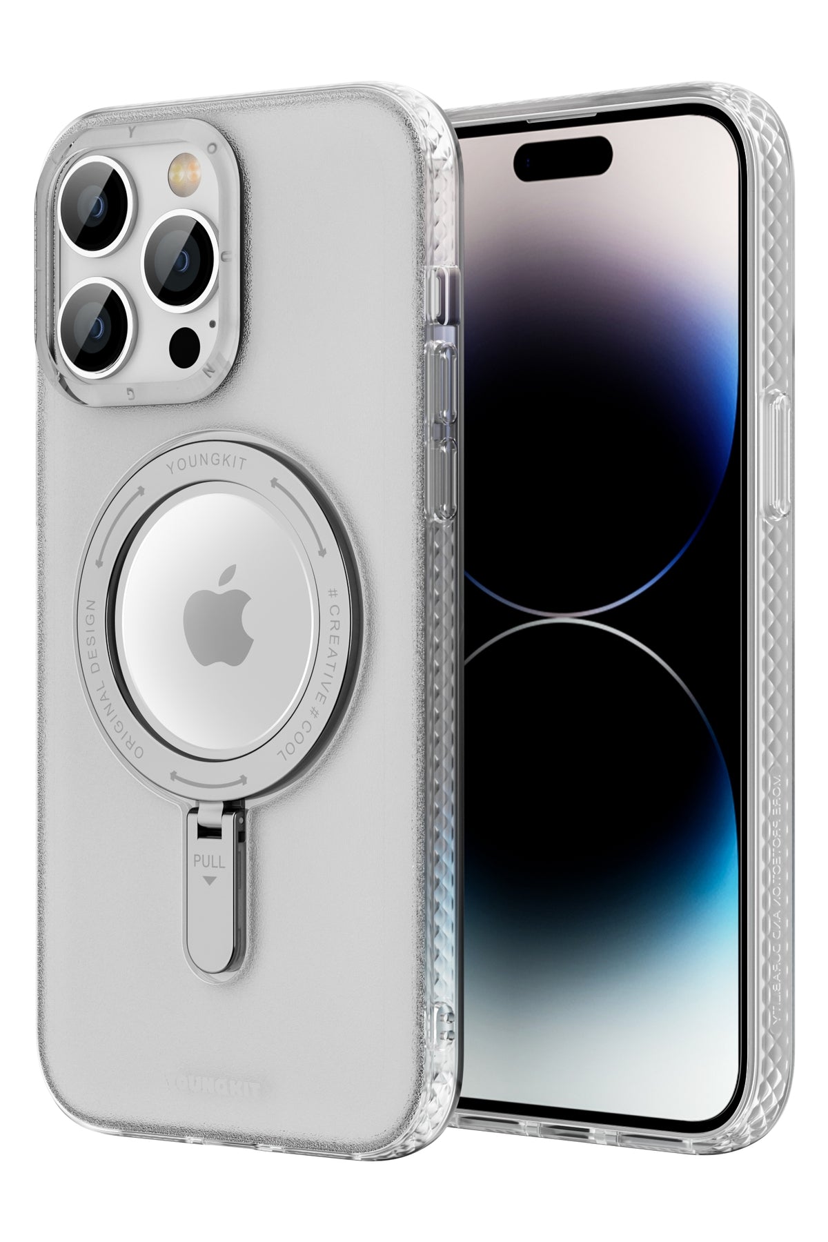 Youngkit Rock iPhone 14 Pro Max Magsafe Beyaz Stand Kılıf