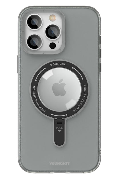 Youngkit Rock iPhone 14 Pro Max Magsafe Siyah Stand Kılıf