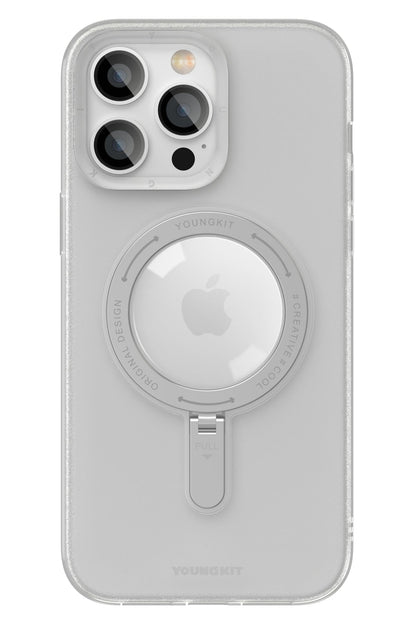 Youngkit Rock iPhone 14 Pro Magsafe Beyaz Stand Kılıf