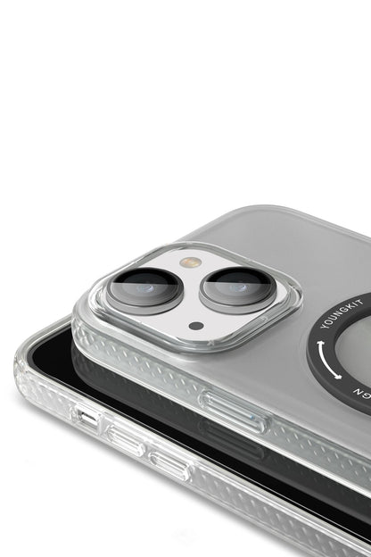 Youngkit Rock iPhone 14 Plus Magsafe Beyaz Stand Kılıf