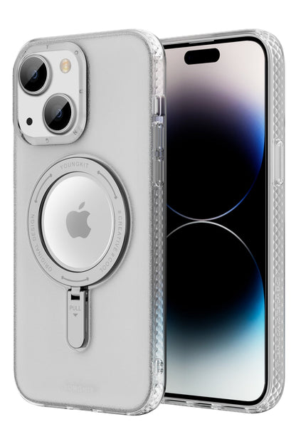 Youngkit Rock iPhone 14 Magsafe Beyaz Stand Kılıf