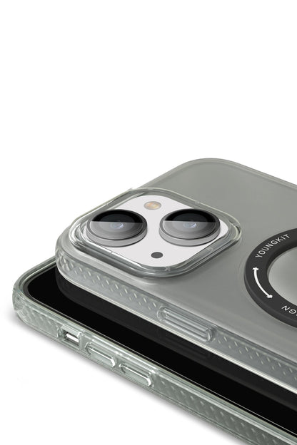 Youngkit Rock iPhone 14 Magsafe Siyah Stand Kılıf