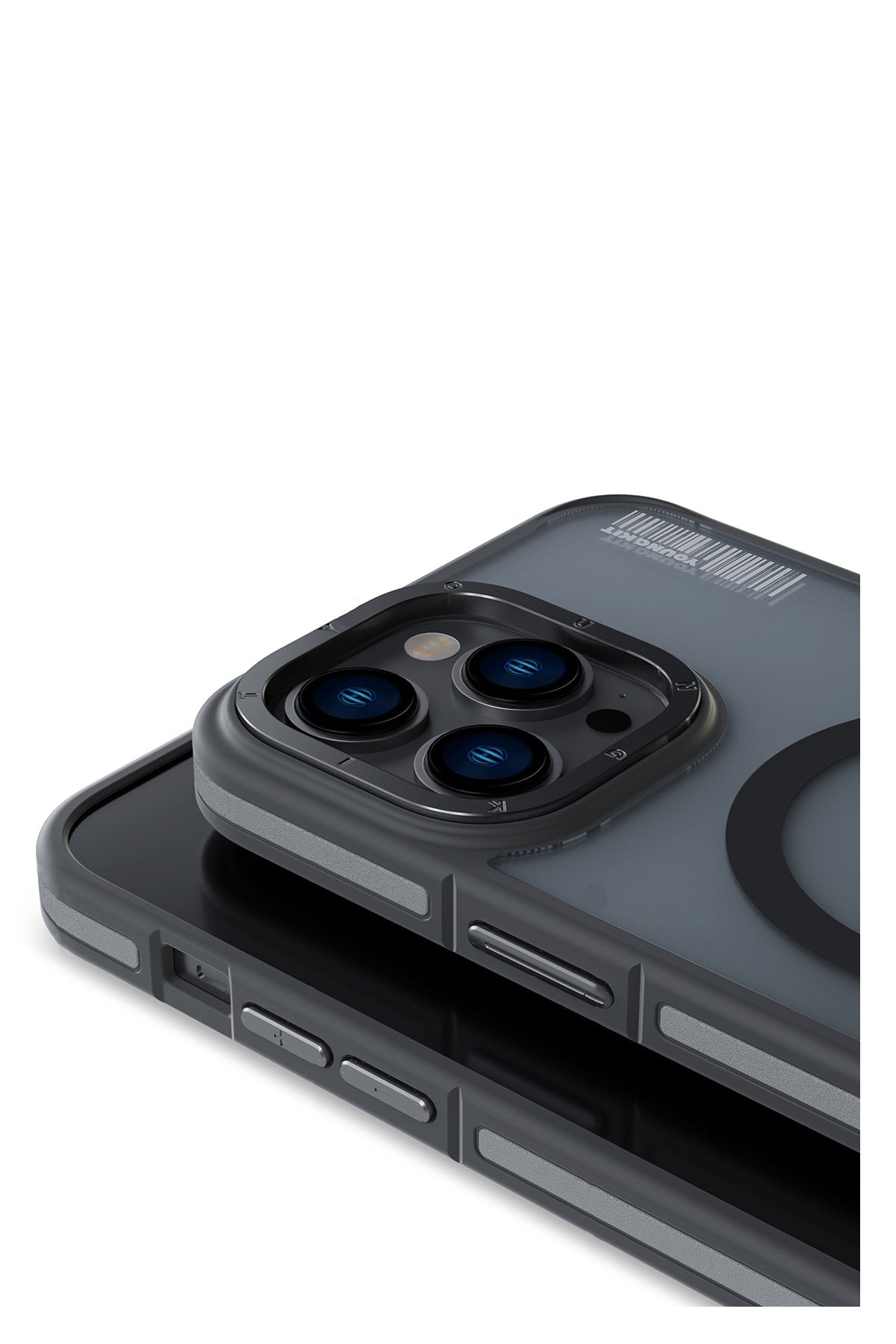 Youngkit Rock Sand Skin iPhone 14 Pro Magsafe Siyah Kılıf