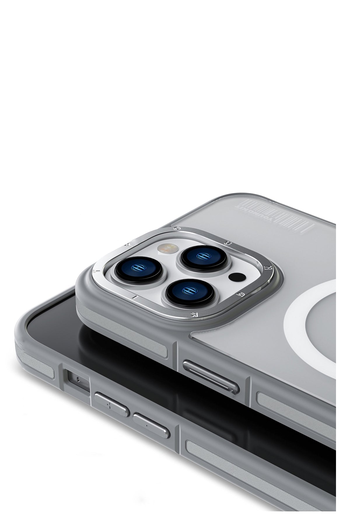 Youngkit Rock Sand Skin iPhone 14 Pro Magsafe Gri Kılıf