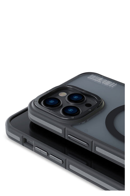 Youngkit Rock Sand Skin iPhone 15 Pro Max Uyumlu Magsafe Siyah Kılıf