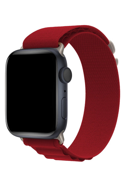 Apple Watch Uyumlu Alpine Loop Kordon Rojo