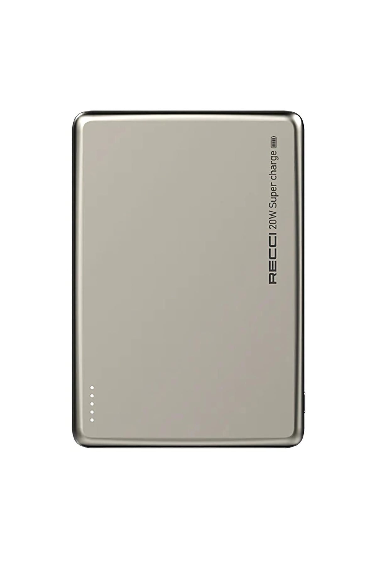 Recci Magsafe PD Hızlı Şarj Özellikli Powerbank 15W 4900mAh Titanium Gold
