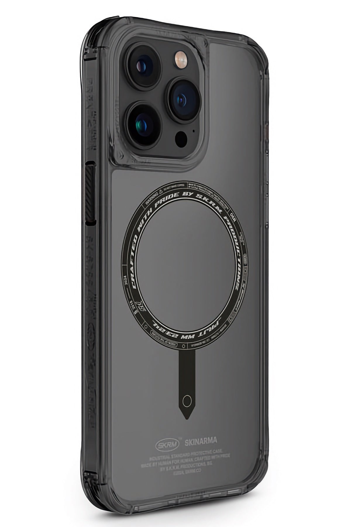 SkinArma iPhone 15 Pro Uyumlu Saıdo Kado Kartlıklı Standlı Kılıf Siyah