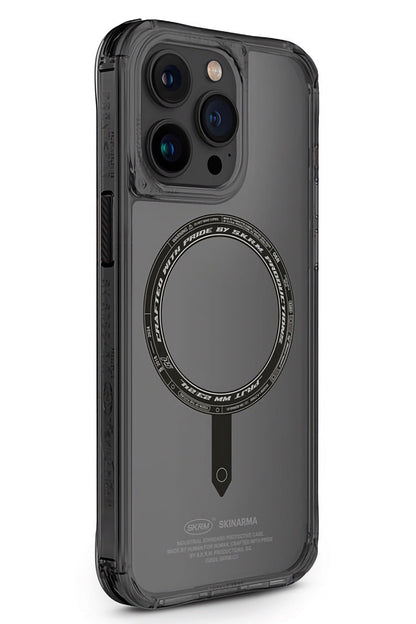 SkinArma iPhone 15 Pro Max Uyumlu Saıdo Kado Kartlıklı Standlı Kılıf Siyah