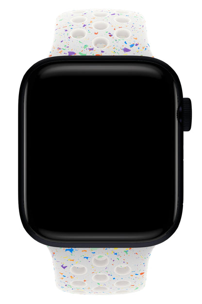 Apple Watch Uyumlu Silikon Delikli Spor Kordon Satin