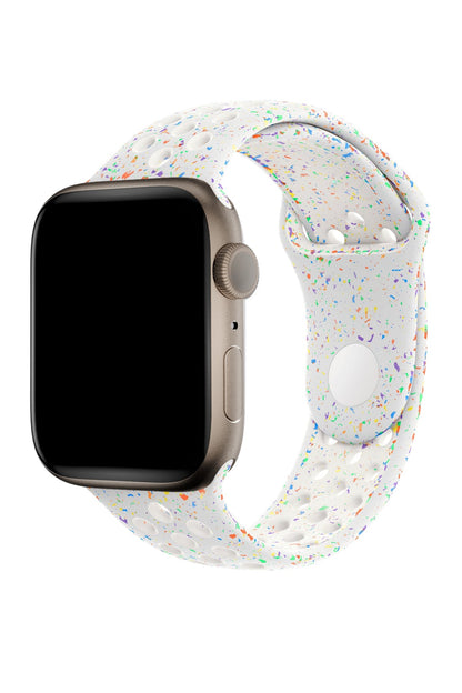 Apple Watch Uyumlu Silikon Delikli Spor Kordon Satin