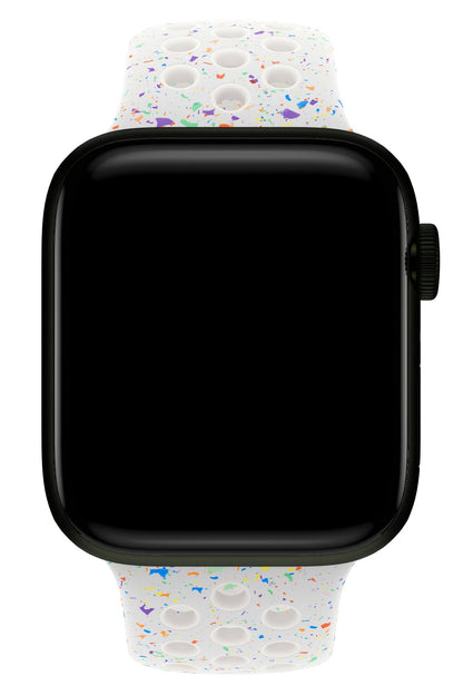 Apple Watch Uyumlu Silikon Delikli Spor Kordon Satin