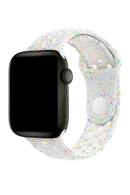Apple Watch Uyumlu Silikon Delikli Spor Kordon Satin