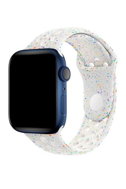Apple Watch Uyumlu Silikon Delikli Spor Kordon Satin