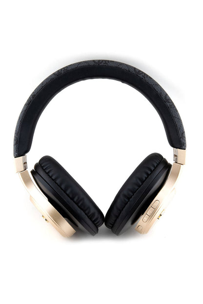 Guess Script Gold Kulak Üstü Bluetooth 5.3 Kulaklık Siyah